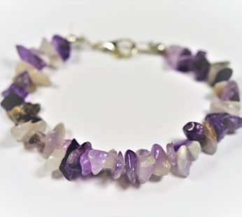 Amethyst Ankle Chips Bracelet Stretchy